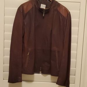 Giorgio Armani collezioni leather jacket